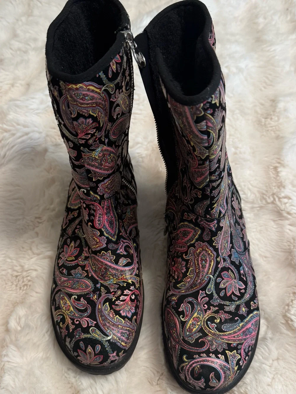 Alegria Chalet Groovy Baby Soft Leather Waterproof Sherpa lined Boots Sz 9